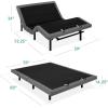 imageBest Choice Products Ergonomic Split King Size Adjustable Bed Frame Electric Base wWireless Remote Control Nightlight Massager 2 USB PortsQueen