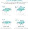 imageBest Choice Products Ergonomic Split King Size Adjustable Bed Frame Electric Base wWireless Remote Control Nightlight Massager 2 USB PortsQueen