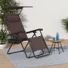 imageBest Choice Products Folding Zero Gravity Outdoor Recliner Patio Lounge Chair wAdjustable Canopy Shade Headrest Side Accessory Tray Textilene Mesh  SandBrown