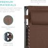 imageBest Choice Products Folding Zero Gravity Outdoor Recliner Patio Lounge Chair wAdjustable Canopy Shade Headrest Side Accessory Tray Textilene Mesh  SandBrown