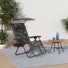 imageBest Choice Products Folding Zero Gravity Outdoor Recliner Patio Lounge Chair wAdjustable Canopy Shade Headrest Side Accessory Tray Textilene Mesh  SandCamouflage