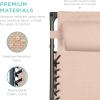 imageBest Choice Products Folding Zero Gravity Outdoor Recliner Patio Lounge Chair wAdjustable Canopy Shade Headrest Side Accessory Tray Textilene Mesh  SandSand
