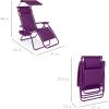 imageBest Choice Products Folding Zero Gravity Outdoor Recliner Patio Lounge Chair wAdjustable Canopy Shade Headrest Side Accessory Tray Textilene Mesh  SandAmethyst