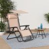 imageBest Choice Products Folding Zero Gravity Outdoor Recliner Patio Lounge Chair wAdjustable Canopy Shade Headrest Side Accessory Tray Textilene Mesh  SandSand