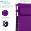 imageBest Choice Products Folding Zero Gravity Outdoor Recliner Patio Lounge Chair wAdjustable Canopy Shade Headrest Side Accessory Tray Textilene Mesh  SandAmethyst Purple