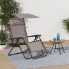 imageBest Choice Products Folding Zero Gravity Outdoor Recliner Patio Lounge Chair wAdjustable Canopy Shade Headrest Side Accessory Tray Textilene Mesh  SandIce Gray