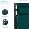 imageBest Choice Products Folding Zero Gravity Outdoor Recliner Patio Lounge Chair wAdjustable Canopy Shade Headrest Side Accessory Tray Textilene Mesh  SandForest Green