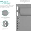 imageBest Choice Products Folding Zero Gravity Outdoor Recliner Patio Lounge Chair wAdjustable Canopy Shade Headrest Side Accessory Tray Textilene Mesh  SandDove Gray