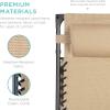 imageBest Choice Products Folding Zero Gravity Outdoor Recliner Patio Lounge Chair wAdjustable Canopy Shade Headrest Side Accessory Tray Textilene Mesh  SandBeige