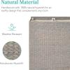 imageBest Choice Products Large Double Laundry Hamper with Lid Natural Handwoven Water Hyacinth 2 Sections w 2 Machine Washable Linen Liner Bags Portable Handles  NaturalGray