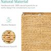 imageBest Choice Products Large Double Laundry Hamper with Lid Natural Handwoven Water Hyacinth 2 Sections w 2 Machine Washable Linen Liner Bags Portable Handles  NaturalNatural