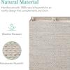 imageBest Choice Products Large Double Laundry Hamper with Lid Natural Handwoven Water Hyacinth 2 Sections w 2 Machine Washable Linen Liner Bags Portable Handles  NaturalWhite