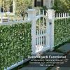 imageBest Choice Products Outdoor Garden 94x39inch Artificial Faux Ivy Hedge Leaf and Vine Privacy Fence Wall Screen  Green94x39in