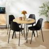 imageBest Choice Products Round Dining Table wSteel Legs  NaturalBlack