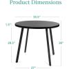 imageBest Choice Products Round Dining Table wSteel Legs  NaturalBlack