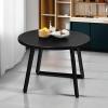 imageBest Choice Products Round Dining Table wSteel Legs  NaturalBlack