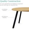 imageBest Choice Products Round Dining Table wSteel Legs  NaturalNatural