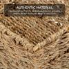imageBest Choice Products Rustic Set Of 4 Multipurpose Stackable Seagrass Storage Basket Handwoven Laundry Organizer Totes for Bedroom and Living Room Shelves Pantry wInsert Handles  NaturalNatural