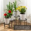imageBest Choice Products Set of 4 Indoor Outdoor Metal Nesting Plant Stands Flowerpot Holder Display Rack for Home ampamp Garden Dcor w Starburst Design