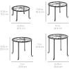 imageBest Choice Products Set of 4 Indoor Outdoor Metal Nesting Plant Stands Flowerpot Holder Display Rack for Home ampamp Garden Dcor w Starburst Design