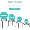 imageBest Choice Products Set of 4 Indoor Outdoor Metal Nesting Plant Stands Flowerpot Holder Display Rack for Home ampamp Garden Dcor w Starburst Design