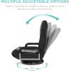 imageBest Choice Products Swivel Gaming Chair 360 Degree Multipurpose Floor Chair Rocker for TV Reading Playing Video Games wLumbar Support Armrest Handles Adjustable Foldable Backrest  BlackBlueBlackGray