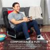 imageBest Choice Products Swivel Gaming Chair 360 Degree Multipurpose Floor Chair Rocker for TV Reading Playing Video Games wLumbar Support Armrest Handles Adjustable Foldable Backrest  BlackBlueBlackRed