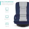 imageBest Choice Products Swivel Gaming Chair 360 Degree Multipurpose Floor Chair Rocker for TV Reading Playing Video Games wLumbar Support Armrest Handles Adjustable Foldable Backrest  BlackBlueBlueGray