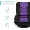 imageBest Choice Products Swivel Gaming Chair 360 Degree Multipurpose Floor Chair Rocker for TV Reading Playing Video Games wLumbar Support Armrest Handles Adjustable Foldable Backrest  BlackBlueBlackPurple