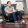 imageBest Choice Products Swivel Gaming Chair 360 Degree Multipurpose Floor Chair Rocker for TV Reading Playing Video Games wLumbar Support Armrest Handles Adjustable Foldable Backrest  BlackBlueGrayWhite