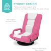 imageBest Choice Products Swivel Gaming Chair 360 Degree Multipurpose Floor Chair Rocker for TV Reading Playing Video Games wLumbar Support Armrest Handles Adjustable Foldable Backrest  BlackBluePinkWhite