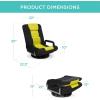 imageBest Choice Products Swivel Gaming Chair 360 Degree Multipurpose Floor Chair Rocker for TV Reading Playing Video Games wLumbar Support Armrest Handles Adjustable Foldable Backrest  BlackBlueBlackYellow