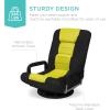 imageBest Choice Products Swivel Gaming Chair 360 Degree Multipurpose Floor Chair Rocker for TV Reading Playing Video Games wLumbar Support Armrest Handles Adjustable Foldable Backrest  BlackBlueBlackYellow