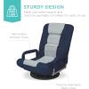 imageBest Choice Products Swivel Gaming Chair 360 Degree Multipurpose Floor Chair Rocker for TV Reading Playing Video Games wLumbar Support Armrest Handles Adjustable Foldable Backrest  BlackBlueBlueGray