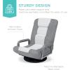 imageBest Choice Products Swivel Gaming Chair 360 Degree Multipurpose Floor Chair Rocker for TV Reading Playing Video Games wLumbar Support Armrest Handles Adjustable Foldable Backrest  BlackBlueGrayWhite
