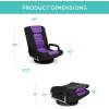 imageBest Choice Products Swivel Gaming Chair 360 Degree Multipurpose Floor Chair Rocker for TV Reading Playing Video Games wLumbar Support Armrest Handles Adjustable Foldable Backrest  BlackBlueBlackPurple