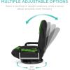 imageBest Choice Products Swivel Gaming Chair 360 Degree Multipurpose Floor Chair Rocker for TV Reading Playing Video Games wLumbar Support Armrest Handles Adjustable Foldable Backrest  BlackBlueBlackGreen