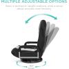 imageBest Choice Products Swivel Gaming Chair 360 Degree Multipurpose Floor Chair Rocker for TV Reading Playing Video Games wLumbar Support Armrest Handles Adjustable Foldable Backrest  BlackBlueBlackWhite