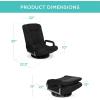 imageBest Choice Products Swivel Gaming Chair 360 Degree Multipurpose Floor Chair Rocker for TV Reading Playing Video Games wLumbar Support Armrest Handles Adjustable Foldable Backrest  BlackBlueBlackBlack