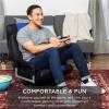 imageBest Choice Products Swivel Gaming Chair 360 Degree Multipurpose Floor Chair Rocker for TV Reading Playing Video Games wLumbar Support Armrest Handles Adjustable Foldable Backrest  BlackBlueBlackBlue