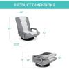 imageBest Choice Products Swivel Gaming Chair 360 Degree Multipurpose Floor Chair Rocker for TV Reading Playing Video Games wLumbar Support Armrest Handles Adjustable Foldable Backrest  BlackBlueGrayWhite