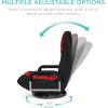 imageBest Choice Products Swivel Gaming Chair 360 Degree Multipurpose Floor Chair Rocker for TV Reading Playing Video Games wLumbar Support Armrest Handles Adjustable Foldable Backrest  BlackBlueBlackRed