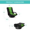 imageBest Choice Products Swivel Gaming Chair 360 Degree Multipurpose Floor Chair Rocker for TV Reading Playing Video Games wLumbar Support Armrest Handles Adjustable Foldable Backrest  BlackBlueBlackGreen