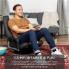 imageBest Choice Products Swivel Gaming Chair 360 Degree Multipurpose Floor Chair Rocker for TV Reading Playing Video Games wLumbar Support Armrest Handles Adjustable Foldable Backrest  BlackBlueBlackGray