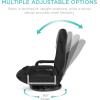 imageBest Choice Products Swivel Gaming Chair 360 Degree Multipurpose Floor Chair Rocker for TV Reading Playing Video Games wLumbar Support Armrest Handles Adjustable Foldable Backrest  BlackBlueBlackBlack