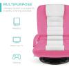 imageBest Choice Products Swivel Gaming Chair 360 Degree Multipurpose Floor Chair Rocker for TV Reading Playing Video Games wLumbar Support Armrest Handles Adjustable Foldable Backrest  BlackBluePinkWhite