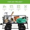 imageBest Choice Products Utility Garden Cart Wagon for Lawn Yard wHeavyDuty Steel 400lb Weight Capacity Removable Sides Long Handle 10in Tires  GreenGray