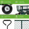imageBest Choice Products Utility Garden Cart Wagon for Lawn Yard wHeavyDuty Steel 400lb Weight Capacity Removable Sides Long Handle 10in Tires  GreenGreen