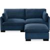 imageBest Choice Products 82in Modular Cloud Pillowtop Loveseat Sofa Deep Seat Sectional Couch wStorage Ottoman Plush Corduroy Fabric Real Wood Frame and Legs  IvoryStone Blue