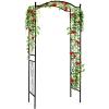 imageBest Choice Products 92in Steel Garden Arch Arbor Trellis for Outdoor Yard Garden Climbing Plants wDecorative Wire Lattice  Black